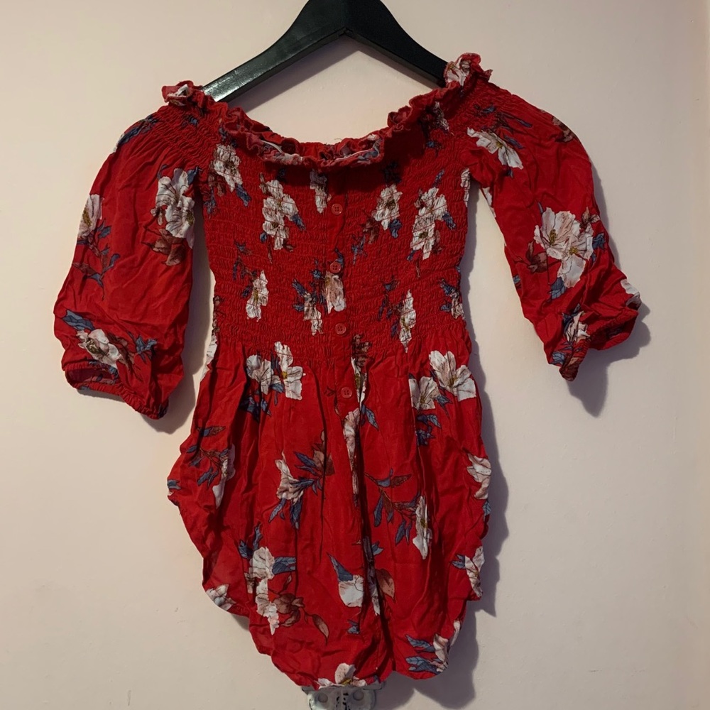 ARDENE Red Floral Top